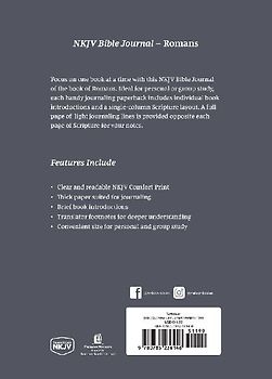 NKJV Bible Journal - Romans, Paperback, Comfort Print | Softcover