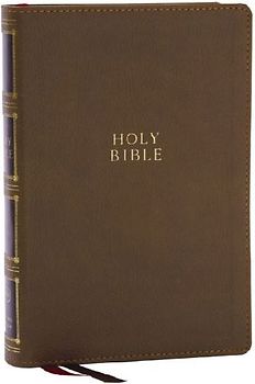 KJV Holy Bible: Compact Bible with 43,000 Center-Column Cross References, Brown Leathersoft, Red Letter, Comfort Print (Thumb Indexing): King James Version
