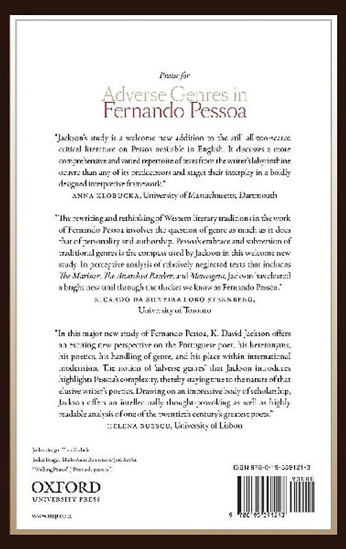 Adverse Genres in Fernando Pessoa