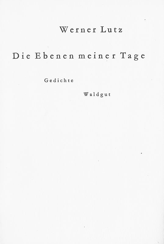 Die Ebenen meiner Tage