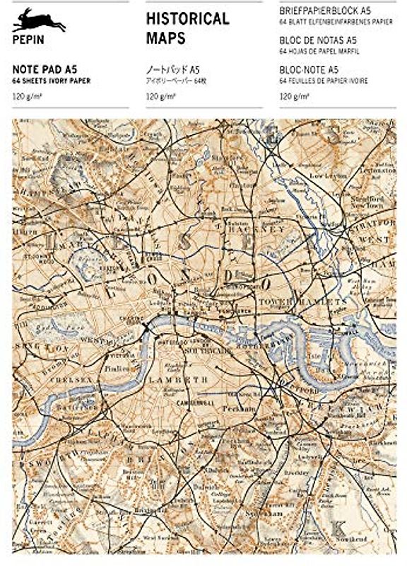 Historical Maps: Writing Paper & Note Pad A5