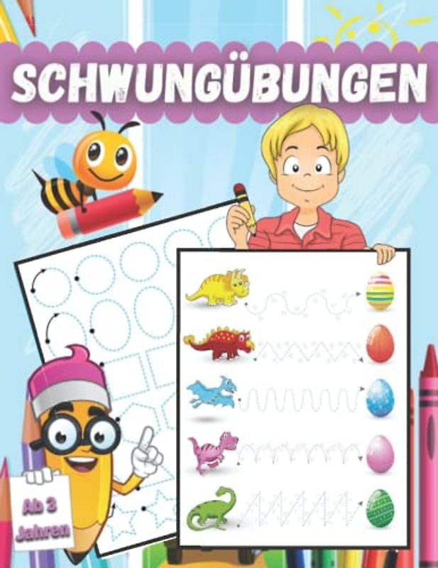 Schwungübungen Ab 3 Jahren: Aktivitätsbuch für Kinder im Vorschul- und Schulalter, um mit dem Nachzeichnen von Linien, Formen und Buchstaben zu ... Hand-Auge-Koordination und die Fähigkeiten
