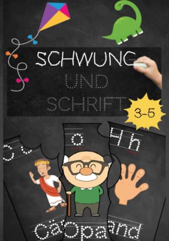Schwung und Schrift: Schreib- und Schwungübungen für Kinder ab 3 Jahren . Eine Einführung in das Schreiben für Kindergarten und Vorschule . Ausbildung der Grundbausteine zum Lesen und Schreiben