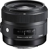 Image of Sigma A 30 mm F1.4 DC HSM 62 mm filter (geschikt voor Nikon F) zwart (Refurbished)