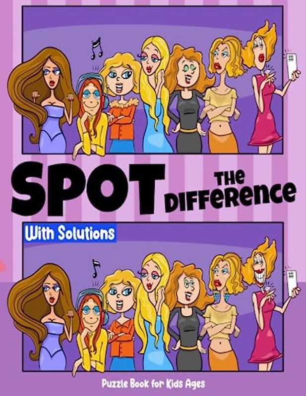 Spot the Difference Puzzle Book for Kids: Engaging Search and Find Activity Book for Children to Explore and Unravel Hidden Delights (Spot the difference for kids)