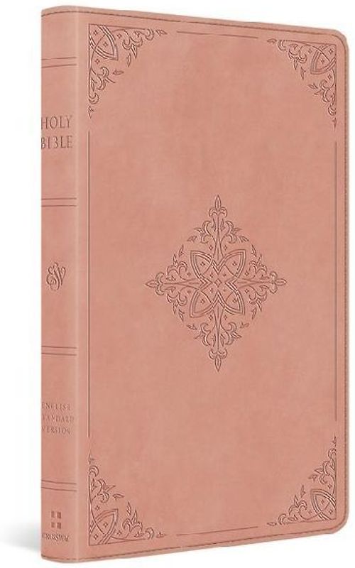 ESV Large Print Value Thinline Bible (Trutone, Blush Rose, Fleur-De-Lis Design)