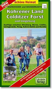 Radwander- und Wanderkarte Kohrener Land und Umgebung
