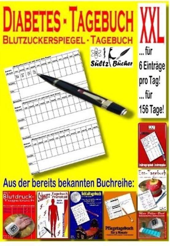 Diabetes Tagebuch - Blutzuckerspiegel Tagebuch XXL