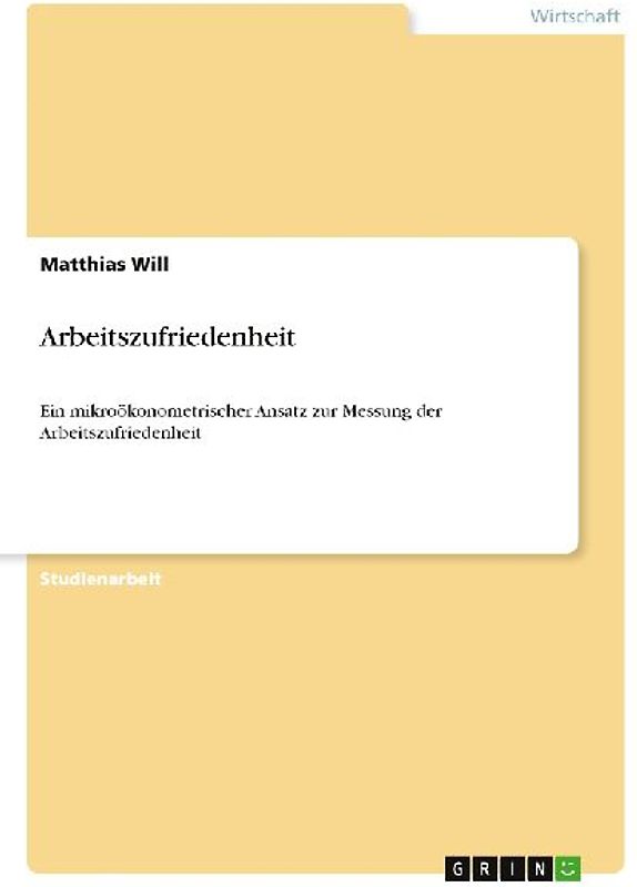 Arbeitszufriedenheit
