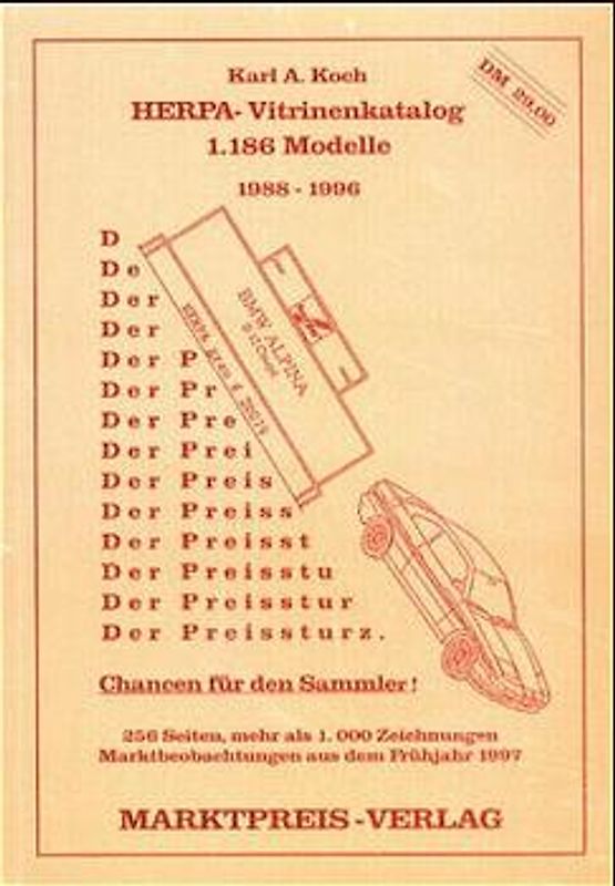 Herpa-Vitrinenkatalog 1997. 1186 Modelle, 1988 bis 1996