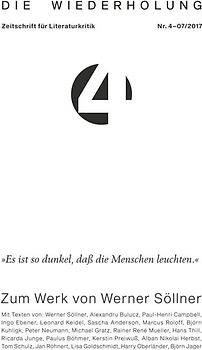 Die Wiederholung. Zeitschrift für Literaturkritik. Nr. 4