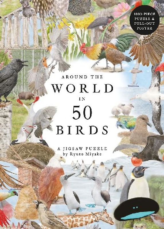 Around the World in 50 Birds 1000 Piece Puzzle
