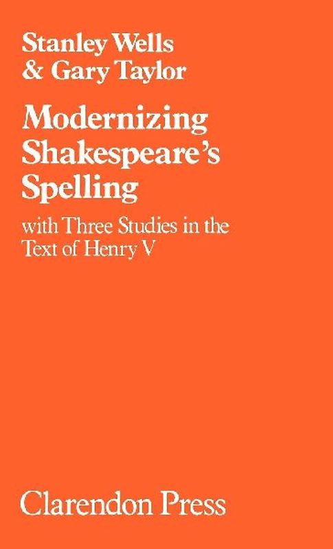 Modernizing Shakespeare's Spelling