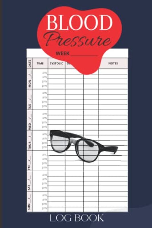 Blood Pressure Log Book: Daily Weekly Logbook to Record and Monitor Blood Pressure at Home - Space for 2 Years, 120 Pages (6" x 9" Inches)
