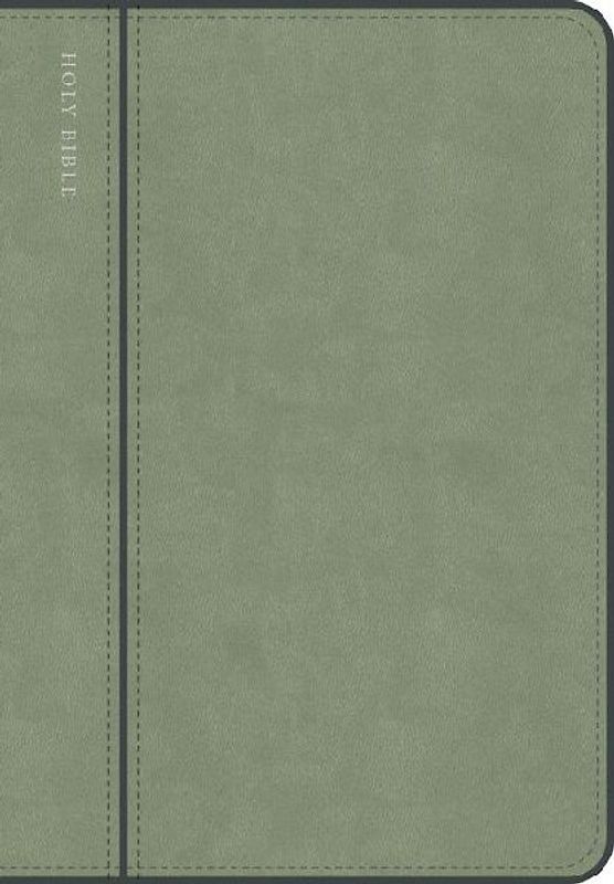 CSB Personal Size Giant Print Bible, Optimal Type, Digital Study Edition, Sage Suedesoft Leathertouch, Indexed