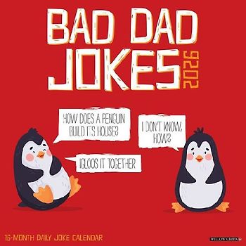 Bad Dad Jokes 2026 12 X 12 Wall Calendar