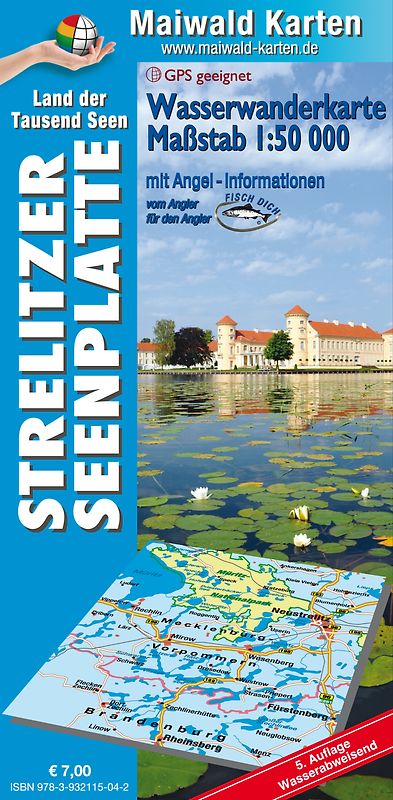 Wasserkarte Strelitz = Wassewanderkarte Strelitzer Seenplatte