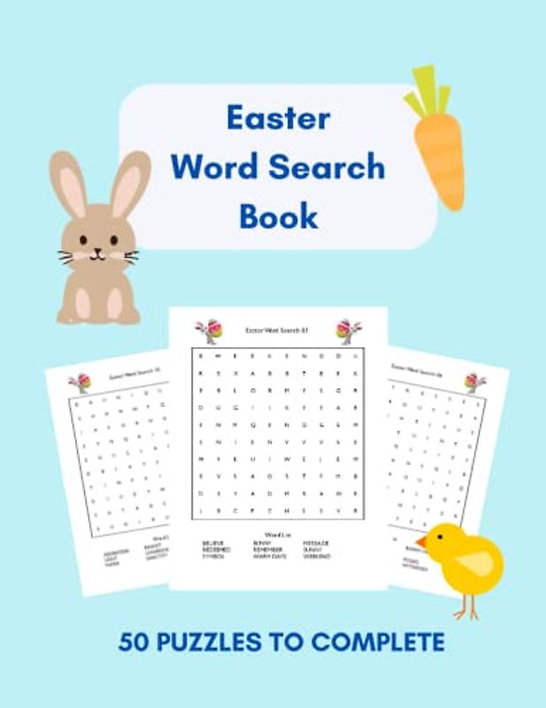 Easter Word Search Book: 50 Easter Word Searches, Easter Activity Book for Children, Easter Fun