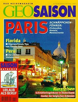 GEO Saison 06/1996: Paris - Schnäppchenführer Einkaufen, Hotels, Restaurants