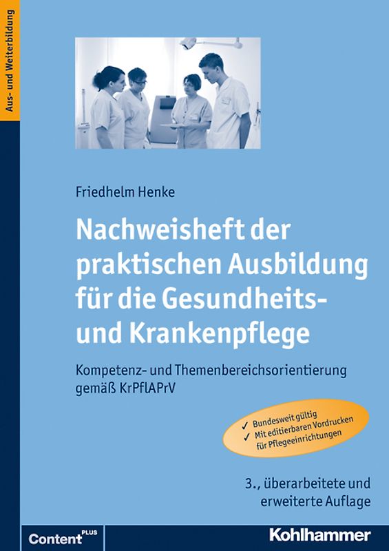 Nachweisheft der praktischen Ausbildung für die Gesundheits- und Krankenpflege