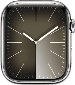 Apple Watch Series 9 45 mm Boîtier acier inoxydable argent [Wi-Fi + Cellulaire]