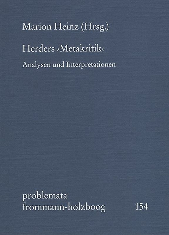 Herders ›Metakritik‹