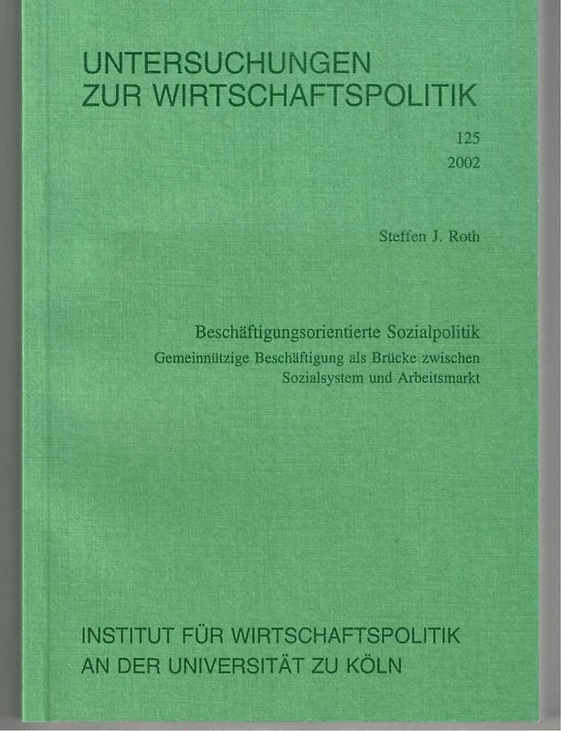 Beschäftigungsorientierte Sozialpolitik