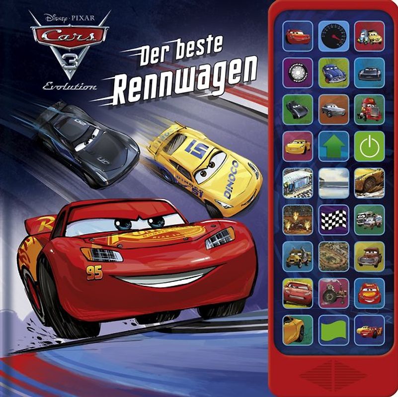 Cars 3 - Der Beste Rennwagen - Hardcover-Buch - 27 coole Geräusche zu dem Cars 3 Disney/Pixar-Film