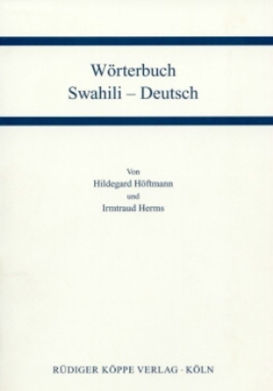Wörterbuch Swahili-Deutsch