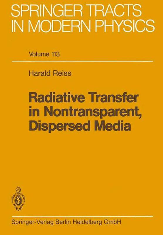 Radiative Transfer in Nontransparent, Dispersed Media