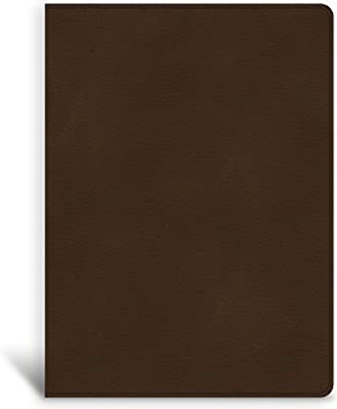 CSB Single-Column Wide-Margin Bible, Brown Leathertouch