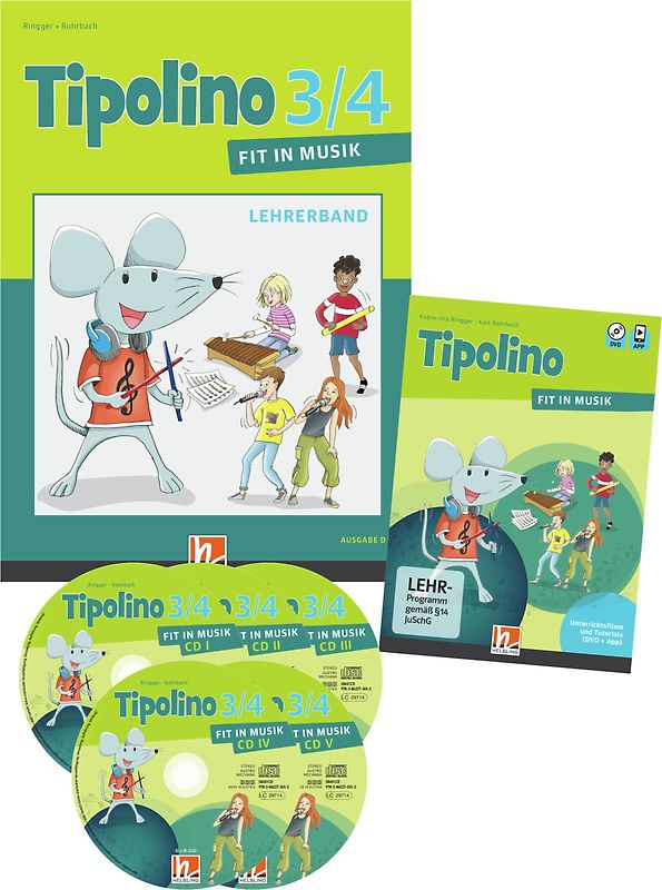 Tipolino 3/4 - Fit in Musik. Paket inkl. DVD. Ausgabe D
