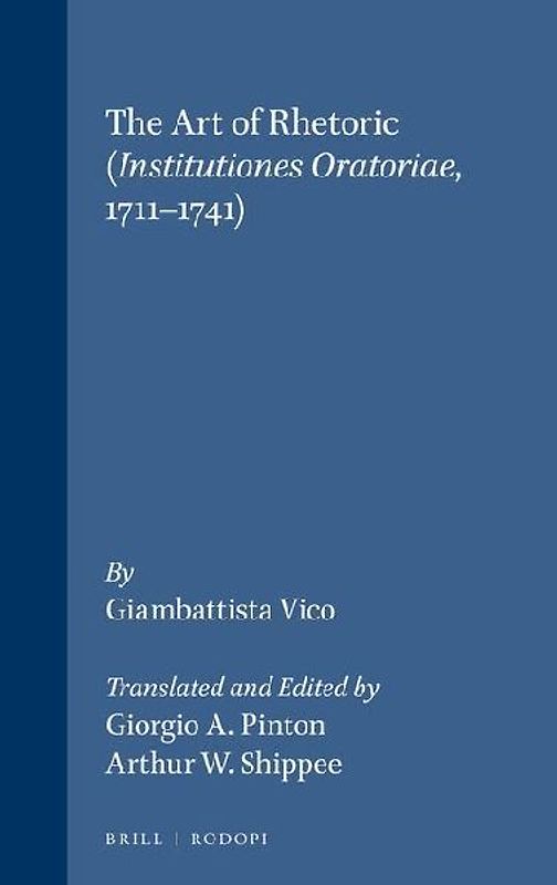 The Art of Rhetoric (Institutiones Oratoriae, 1711-1741)