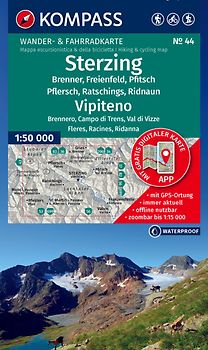 KOMPASS Wanderkarte 44 Sterzing / Vipiteno 1:50.000