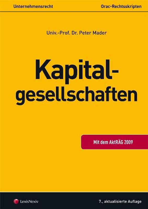 Unternehmensrecht (HR) - Kapitalgesellschaften