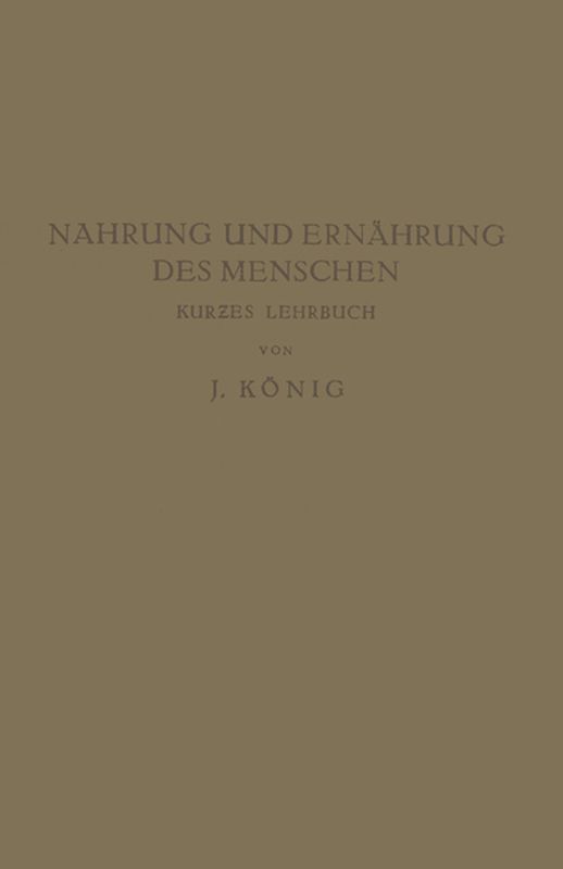 Nahrung und Ernährung des Menschen
