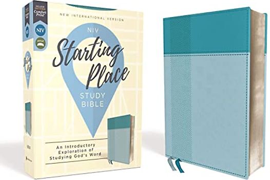 NIV, Starting Place Study Bible, Leathersoft, Teal, Thumb Indexed, Comfort Print: An Introductory Exploration of Studying God's Word