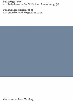 Autonomie und Organisation