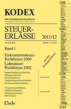 KODEX Steuer-Erlässe 2011/12 Band I