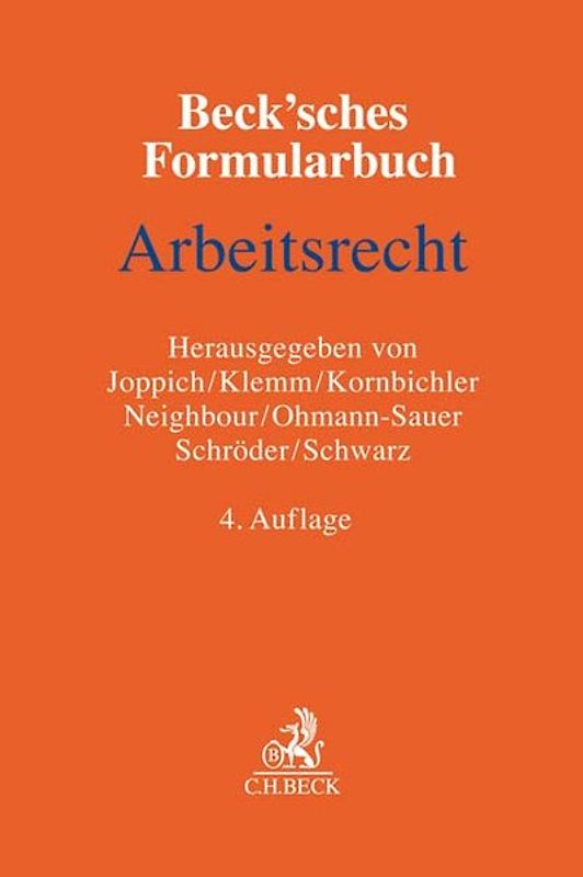 Beck'sches Formularbuch Arbeitsrecht