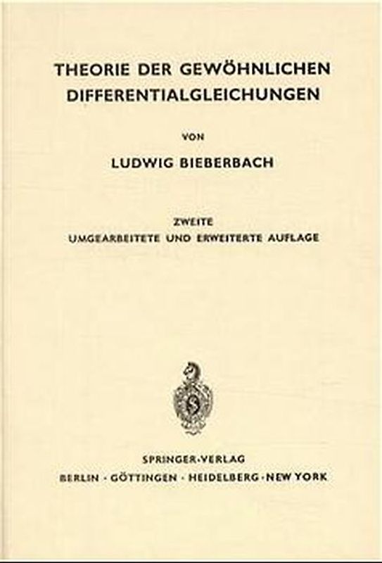 Theorie der Gewöhnlichen Differentialgleichungen