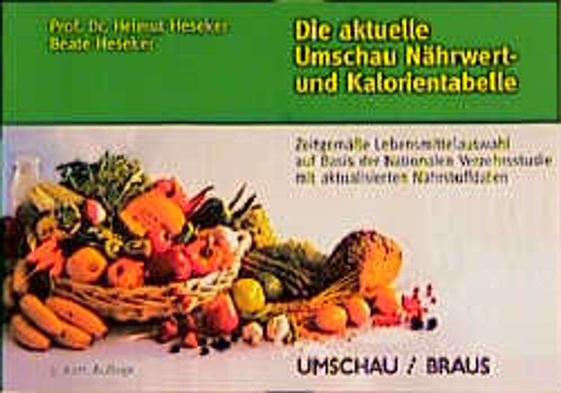 Die aktuelle Umschau Nährwert- und Kalorientabelle