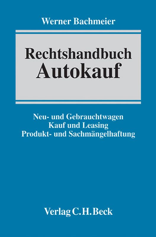 Rechtshandbuch Autokauf