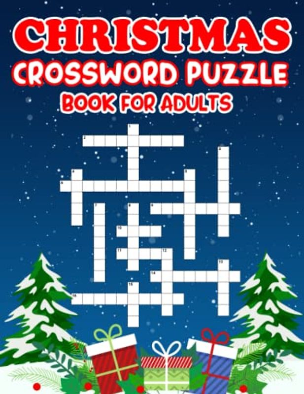 Christmas Crossword Puzzle book for adults: Christmas holiday activity Challenging Crossword Puzzle Book with solution for Adults ages 8-12
