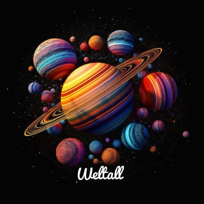 Weltall Malbuch für Erwachsene mit Astronauten und Planeten auf schwarzem Hintergrund (Natur Malbücher - schöne Blumen, atemberaubende Landschaften und gemütliche Häuser)