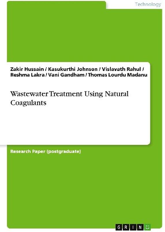 Wastewater Treatment Using Natural Coagulants