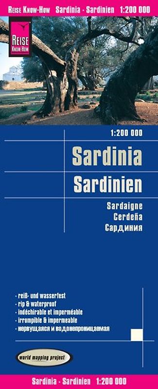 Reise Know-How Landkarte Sardinien / Sardinia (1:200.000)