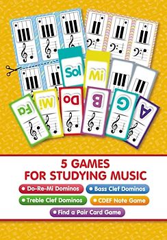 5 Games for Studying Music: Do-Re-Mi Dominos, Bass Clef Dominos, Treble Clef Dominos, CDEF Note Game, Find a Pair Card Game (Recorder Songs for Ultimate Beginners, Band 4)