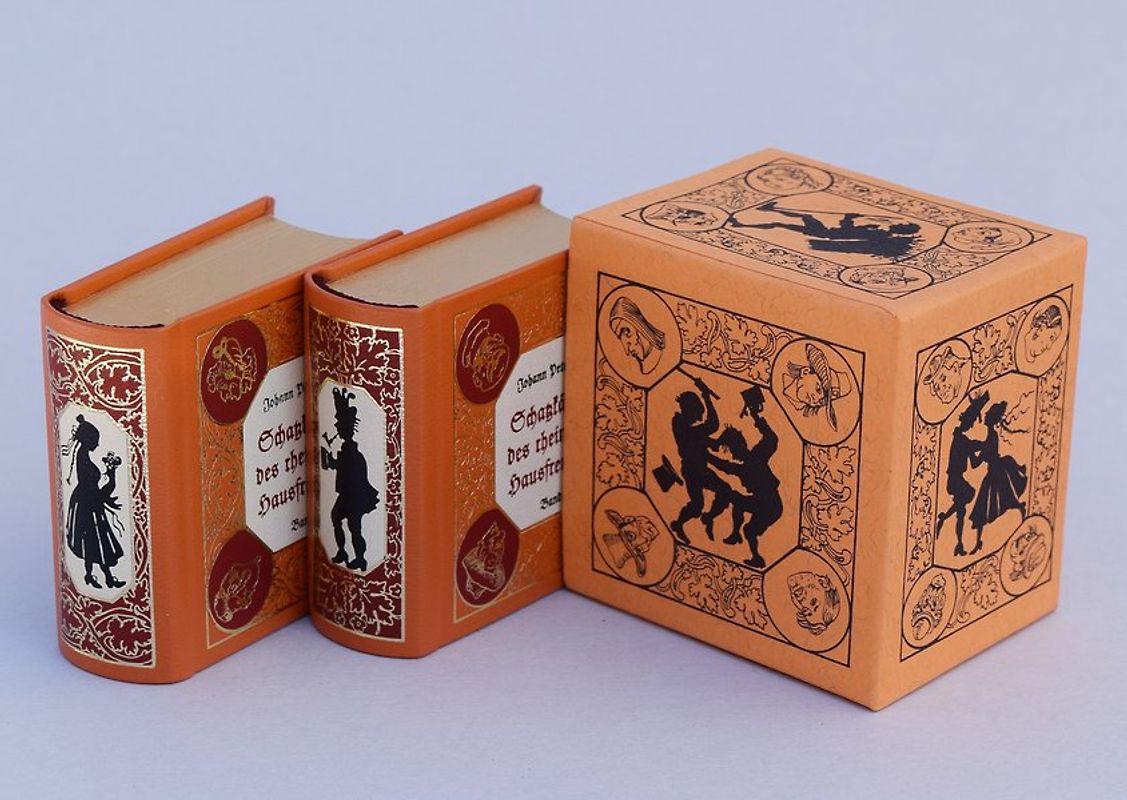 Schatzkästlein des rheinischen Hausfreundes (2 Bände) (VORZUGSAUSGABE). Vorzugsausgabe mit Kopfgoldschnitt, limitiert und numeriert von 1 - 250