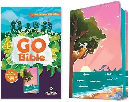 NLT Go Bible for Kids (Leatherlike, Beach Sunrise)